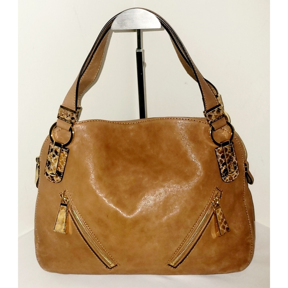 Michael Kors British Tan Leather Matilda Satchel Bag - Picture 3 of 10